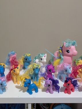 My Little Pony colorful collectible ponies - Pink, Blue, Purple, Yellow